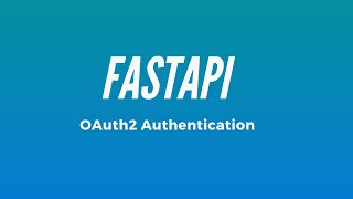 FastAPI Authentication Example With OAuth2 JSON Web Tokens and Tortoise ORM [upl. by Ahsiek]