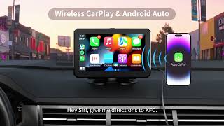 7quot Eonon P3 Portable Car Stereo w Apple CarPlay amp Android Auto amp Backup Camera for Any Car Trucks [upl. by Dympha]