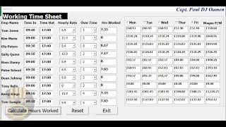 How to Create a Timesheet using VBA in Excel  Tutorial 1 [upl. by Yffat661]