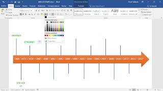 CÓMO HACER UNA LÍNEA DE TIEMPO EN WORD [upl. by Doughman]