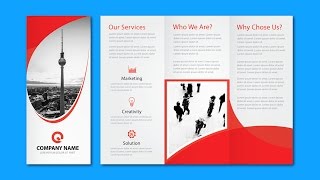 Tri Fold Business Brochure Design in Adobe Illustrator [upl. by Yllim330]