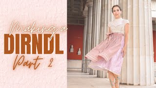 MAKING A TRADITIONAL GERMAN DIRNDL  PART 2 PLEATED SKIRT  THISISKACHI DIY [upl. by Hartzel]