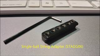 Steinberger GTPRO Spirit Headless Guitar Singleball Adapter Restring 2018 [upl. by Ruttger]