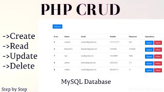 PHP CRUD  Create Read Update Delete [upl. by Ambrosio]