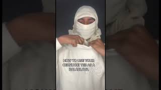 HOW TO TURN YOUR T SHIRT INTO A BALACLAVA [upl. by Lud]