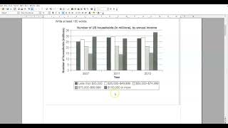 Cambridge 18 Test 2 Academic Writing Task 1 American Household Earnings [upl. by Nahpets]