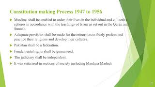 Lecture 1133 constitutional Development in Pakistan 1947 56 [upl. by Leontina]