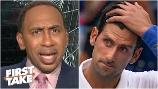 Stephen A is disgusted by Novak Djokovic’s disqualification  First Take [upl. by Zahavi425]