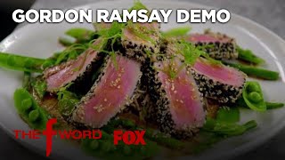 Gordon Ramsay Demonstrates How To Cook Delicious Sesame Crusted Tuna  Season 1 Ep 10  THE F WORD [upl. by Dolorita166]