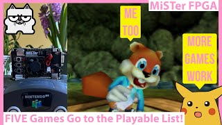 MiSTer FPGA N64 Core Updates FIVE Games Promoted to Playable [upl. by Eillas161]