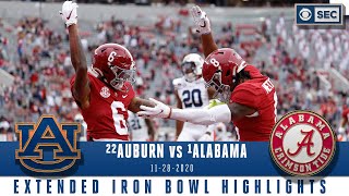 22 Auburn Tigers vs 1 Alabama Crimson Tide Extended Highlights  CBS Sports HQ [upl. by Haerb]