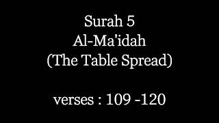 Conversation Between Jesus And Allah  Surah AlMaidah verses 109 120 [upl. by Cecil]