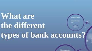 What are The Different Types of Bank Accounts [upl. by Yelserp]