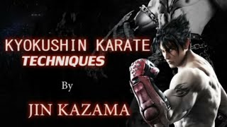 JIN KAZAMA KYOKUSHIN KARATE TECHNIQUES [upl. by Oknuj]