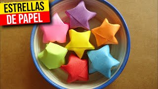 🌟 COMO hacer ESTRELLITAS DE PAPEL🌟HaunterMake [upl. by Kronick]