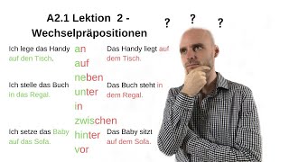 Deutschkurs A21  Wechselpräpositionen [upl. by Antonetta872]