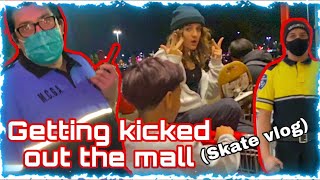 Getting kicked out the mall amp chased by security skate vlog [upl. by Assilam590]