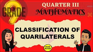 CLASSIFICATION OF QUADRILATERALS  GRADE 9 MATHEMATICS Q3 [upl. by Ellehsem629]