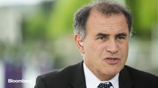 Roubini Sees Markets Mispricing Vshaped Recovery Earnings [upl. by Leroj]