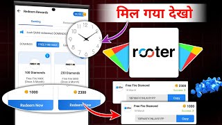 Rooter App Free Fire Max Diamond New Update  Rooter App Free Fire Diamonds Redeem Problem Solved [upl. by Ecirtram]