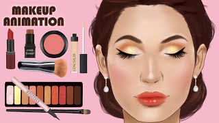 MAKEUP TRANSFORMATION ANIMATION SPECIAL OCCASSION MAKEUP [upl. by Lleon]