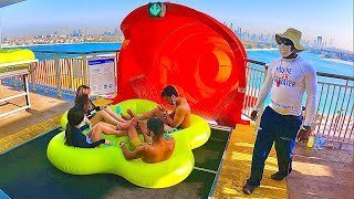 Aquaventure Waterpark  New Water Slides Atlantis The Palm Dubai [upl. by Aihsit]