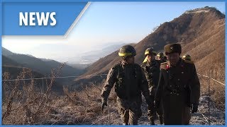 North Korean troops cross the border for guard post inspections [upl. by Jd]