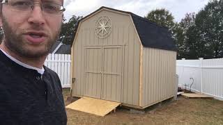 Lowes Heartland Rainier Gambrel Engineered Wood Storage Shed Review [upl. by Haleelahk]