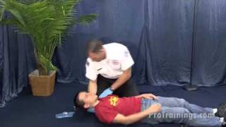 Unconscious Adult Choking  Lay Rescuer [upl. by Ettie]