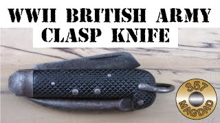 Pocket Knife Restoration  WWII British Army Clasp Knife [upl. by Enylodnewg]