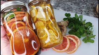 HONEY CITRUS PRESERVE  Honey Lemon Ginger Tea Grapefruit Mint Honey Tea [upl. by Sik]