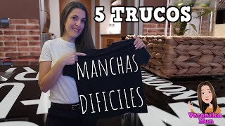 5 TRUCOS PARA QUITAR MANCHAS IMPOSIBLES EN LA ROPA [upl. by Coltin]