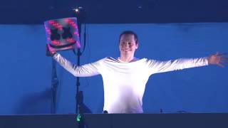 Marshmello FINALLY reveals himself at EDC Las Vegas 2016 [upl. by Nickey]