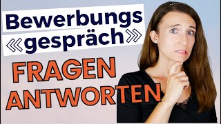 Deutsch lernen Bewerbungsgespräch │ Wichtige Fragen und Antworten │ Deutsch sprechen B2 C1 C2 [upl. by Nasya684]