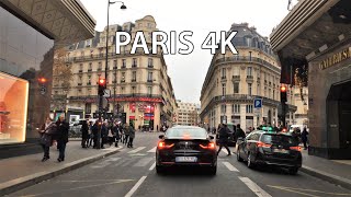 Paris 4K  Classic Paris Streets  Driving Downtown [upl. by Allanson172]