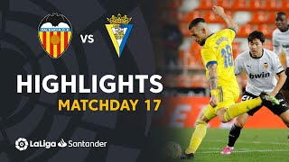 Highlights Valencia CF vs Cádiz CF 11 [upl. by Enida]