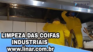 Limpeza Coifa Industrial  CLEANING OF INDUSTRIAL COIFA AND EXHAUST DUCT [upl. by Ellenahs453]