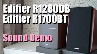 Edifier R1280DB vs Edifier R1700BT  Sound Demo w Bass Test [upl. by Olinad]