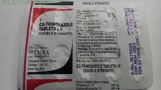 RxCotrimoxazole 800160mg tablet trimethoprim sulfamethoxazole use amp side effect [upl. by Maeve]