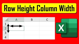 How to Change Row Height and Column Width in Excel [upl. by Peatroy]