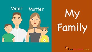 Learn German  German Speaking  Meine Familie  My Family  Sprechen  A1 [upl. by Pozzy]