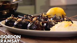 Caramelised Figs with Balsamic Vinegar Rosemary and Ricotta  Gordon Ramsay [upl. by Carney]