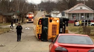 Van Crashes Into School Bus With 31 High School Students [upl. by Heddy]