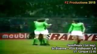 19751976 European Cup AS SaintÉtienne All Goals Road to the Final [upl. by Nah854]