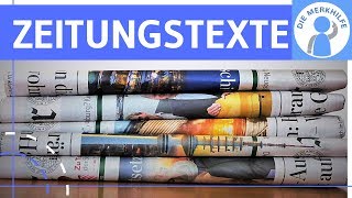 Typen von Zeitungstexten  Meldung Bericht Reportage Kommentar  Texte unterscheiden amp schreiben [upl. by Madian]