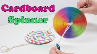 Cardboard Spinner DIY  Summer Kids Crafts [upl. by Echikson934]