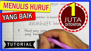 TUTORIAL MENULIS HURUF YANG BAIK rapi dan benar  how to write neatly [upl. by Joed]