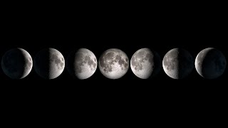 The 8 Moon Phases  The Lunar Cycle Seen From Space [upl. by Yhtur314]