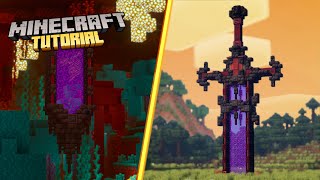 Minecraft  🔥 How to build a Nether Sword Portal [upl. by Afrika]