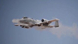 A10 Warthogs Conduct Awesome BRRRT Strafing Gun Runs With Their Devastating GAU8 Gatling Guns [upl. by Thisbee]